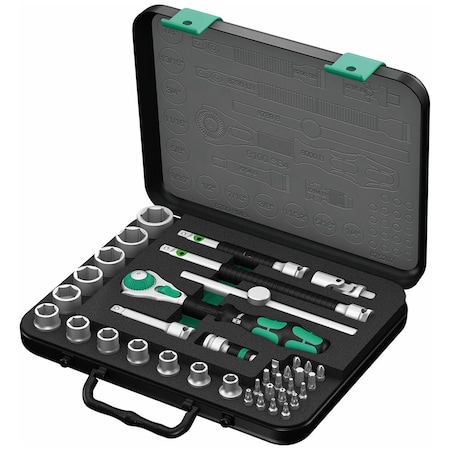 Wera 0.375 in. Drive 8100 SB 4 Zyklop Speed Ratchet Socket Wrench Set, WHL7700 5003596001